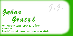 gabor gratzl business card